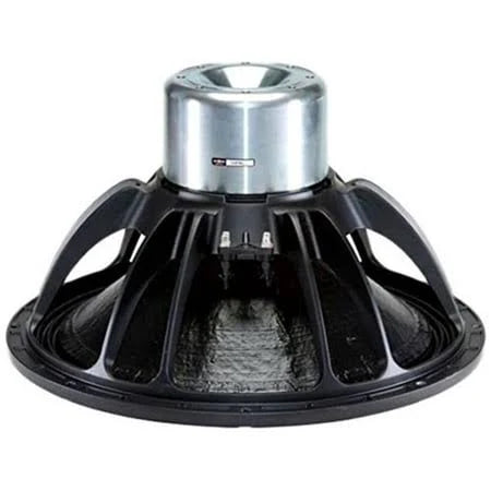 B&C Speakers 18IPAL 18-inch woofer; powerful 3400W capability perfect for concerts. Features advanced cone design for deep lows, 97 dB sensitivity, and durable construction for superior audio performance.