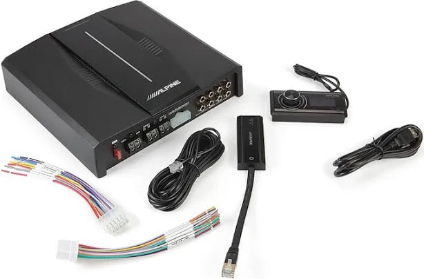 Elevate your car audio with the Alpine Optim8 Sound Processor/Amplifier. Features 8-channel DSP processing, 800W power output, user-friendly app control, and multiple input options for superior sound quality.