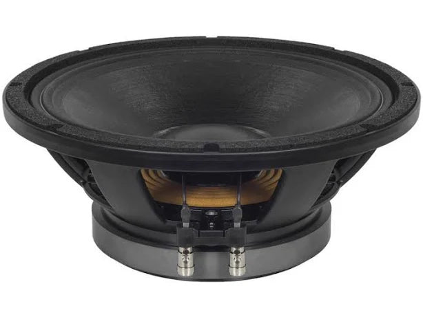 **Alt Image Text:** B & C 12mh36 12-inch Midbass Super Chuchero Speaker, showcasing its durable construction, robust design, and prominent speaker cone, ideal for high-performance audio setups and live events.