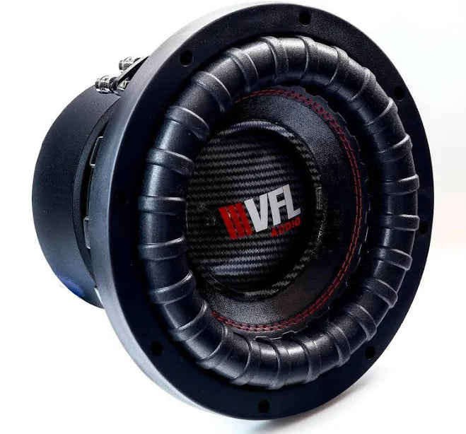 **Alt Image Text:** American Bass VFL 10 Subwoofer, 10 inches, dual 4-ohm voice coils, 800W RMS power handling, sleek design, durable materials, enhances car audio systems for deep, powerful bass.
